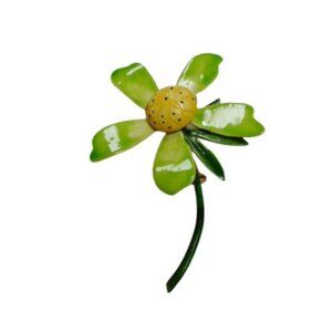 Vintage 1960's Original by Robert Enamel Daisy Pin